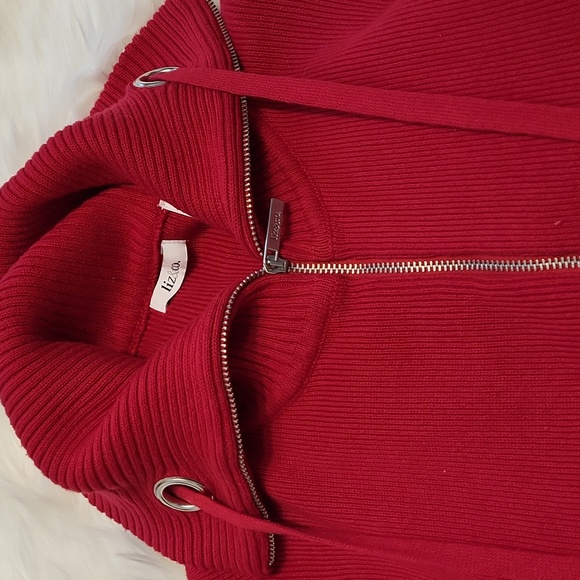 Liz & Co beautiful red sweater jacket. Stunning. - Picture 9 of 9
